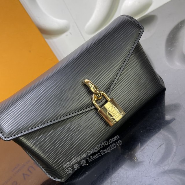 LV專櫃新款女包 路易威登Padlock on Strap手袋 M80682黑色 LV單肩斜挎包  ydh4256